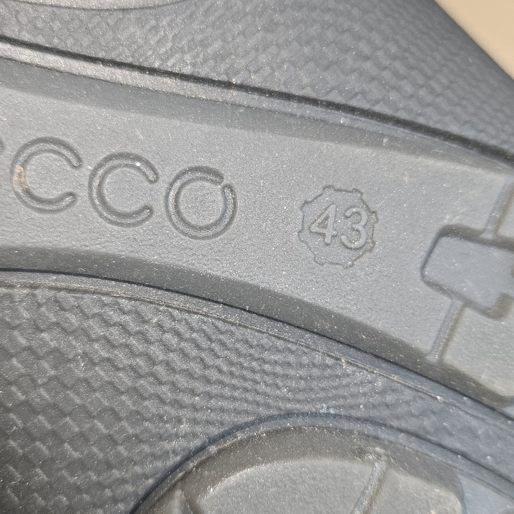 ECCO Biom Mens Black Suede Shoes Size 43 - Picture 8 of 8